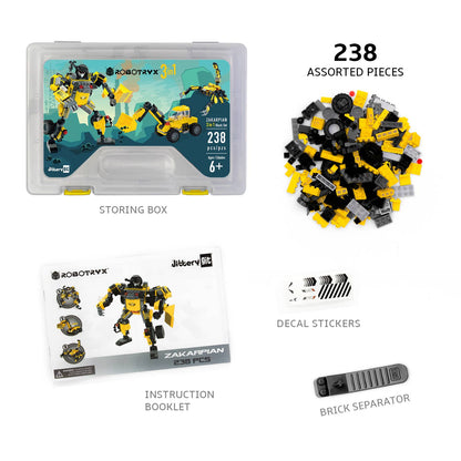 Glow in the Dark Build Your Robot Kit (Yellow) - JitteryGit