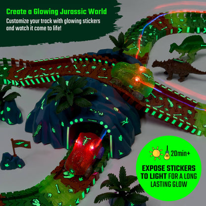 Glow in the Dark Dinosaur Forest Racetrack - JitteryGit