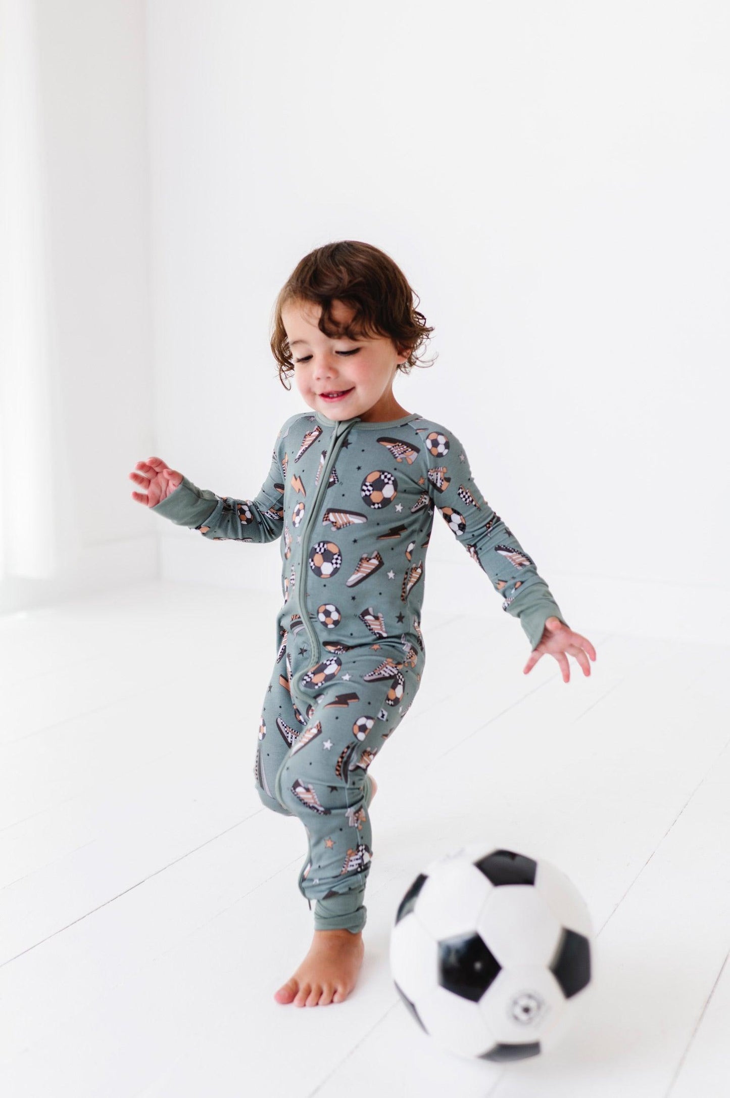 Goal Hard or Go Home Soccer Baby Bamboo Pajamas - Kiki + Lulu