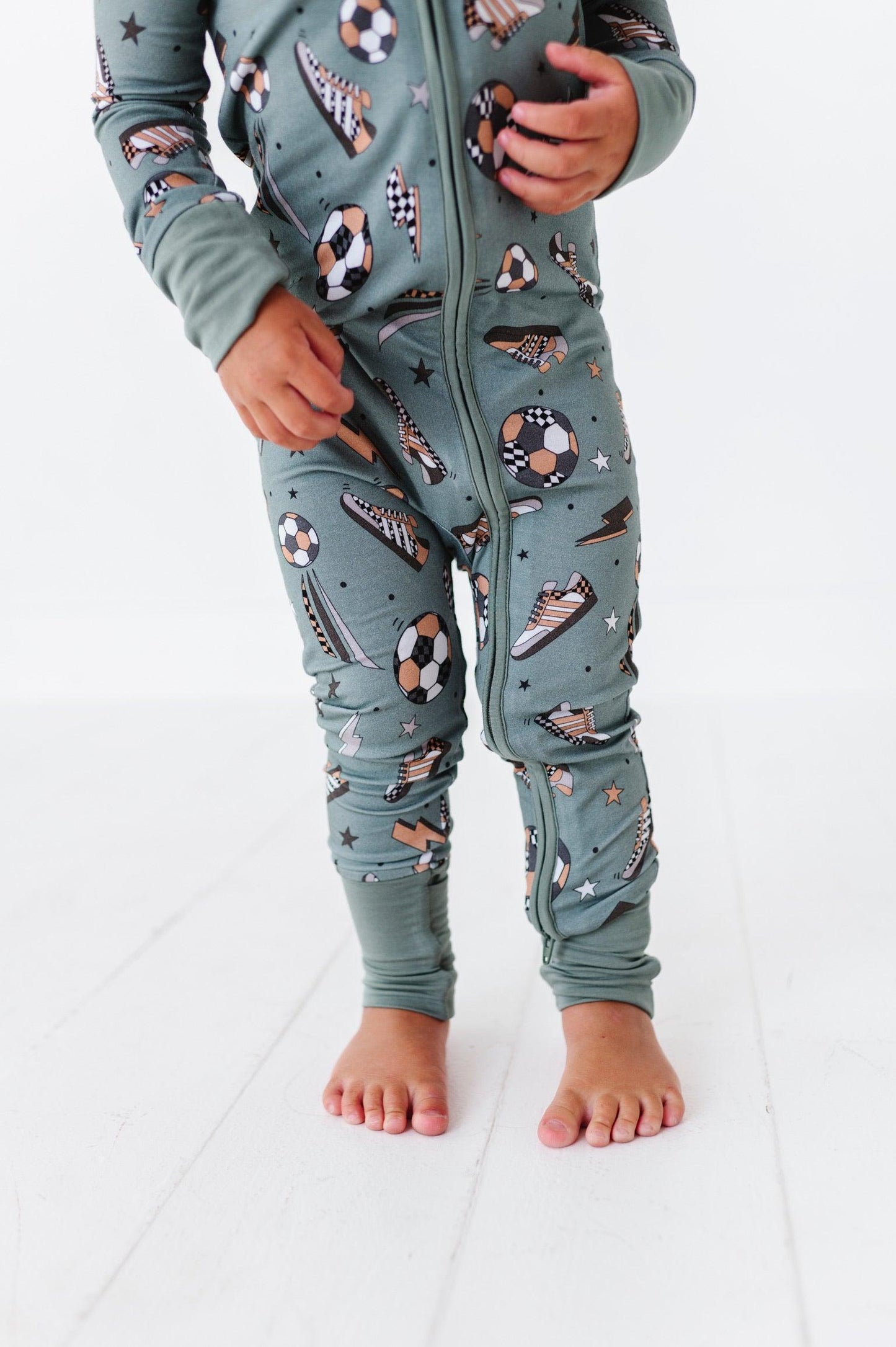 Goal Hard or Go Home Soccer Baby Bamboo Pajamas - Kiki + Lulu