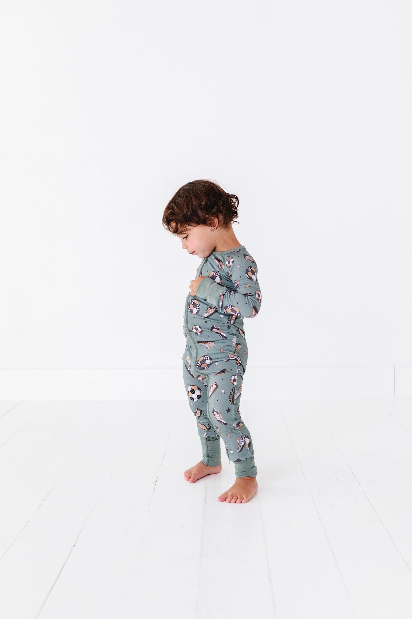 Goal Hard or Go Home Soccer Baby Bamboo Pajamas - Kiki + Lulu