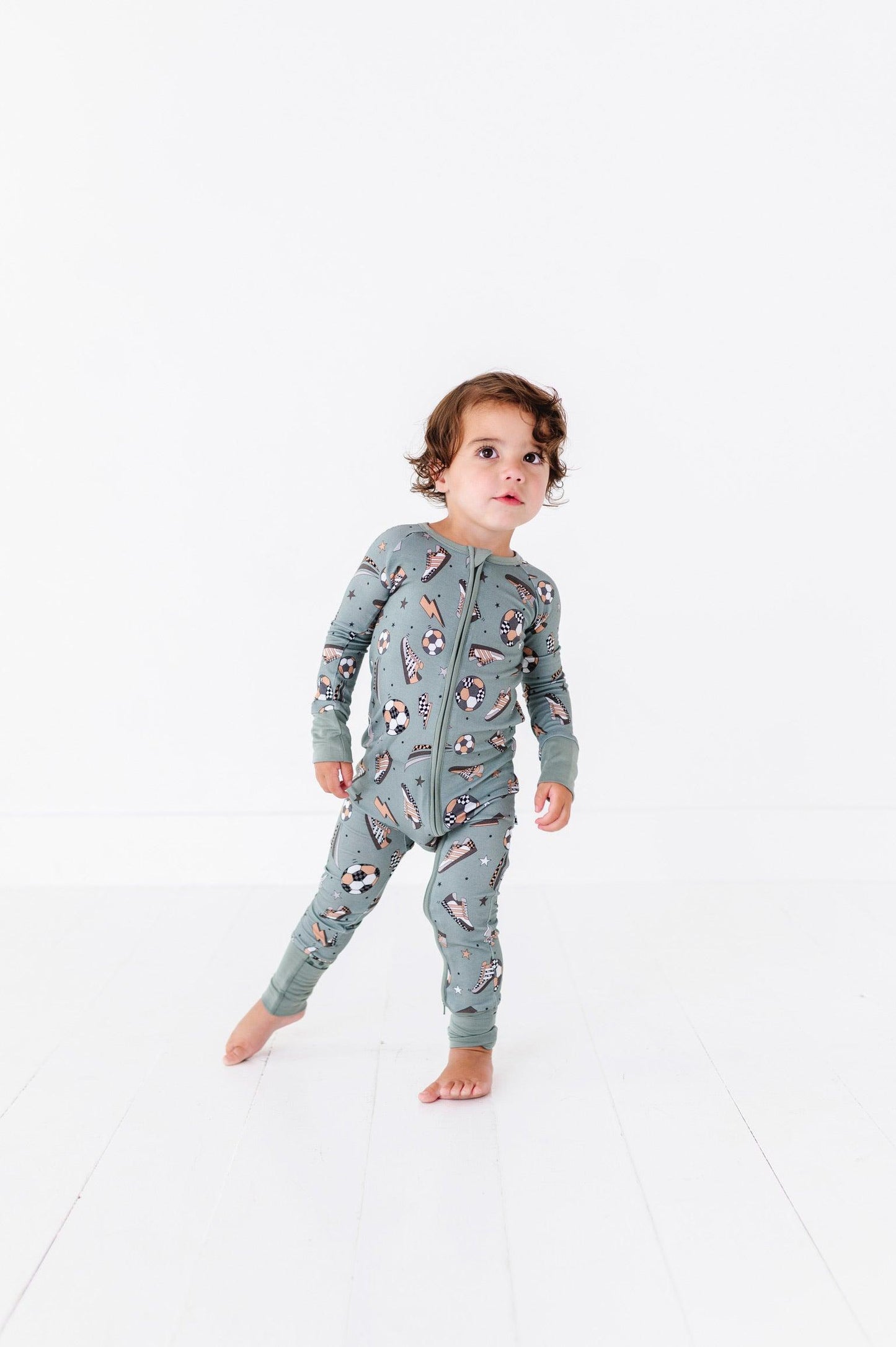 Goal Hard or Go Home Soccer Baby Bamboo Pajamas - Kiki + Lulu