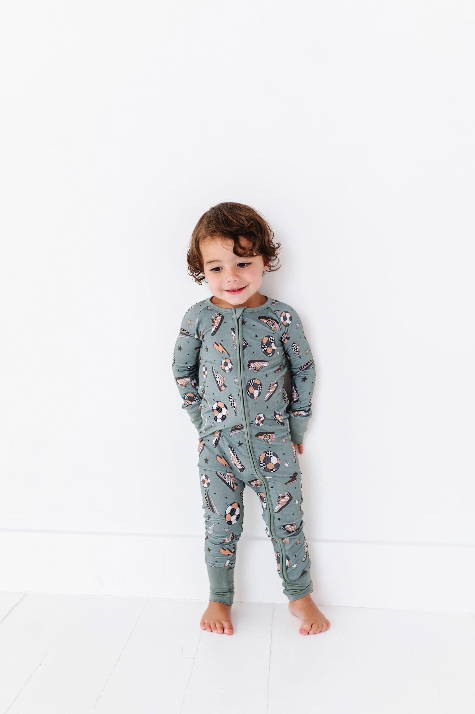 Goal Hard or Go Home Soccer Baby Bamboo Pajamas - Kiki + Lulu