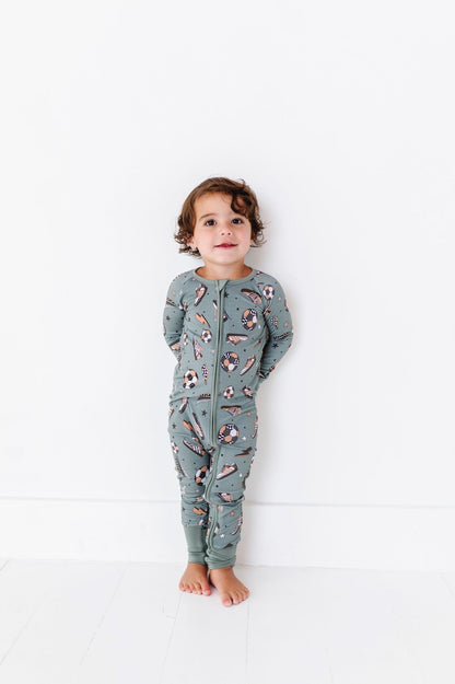 Goal Hard or Go Home Soccer Baby Bamboo Pajamas - Kiki + Lulu