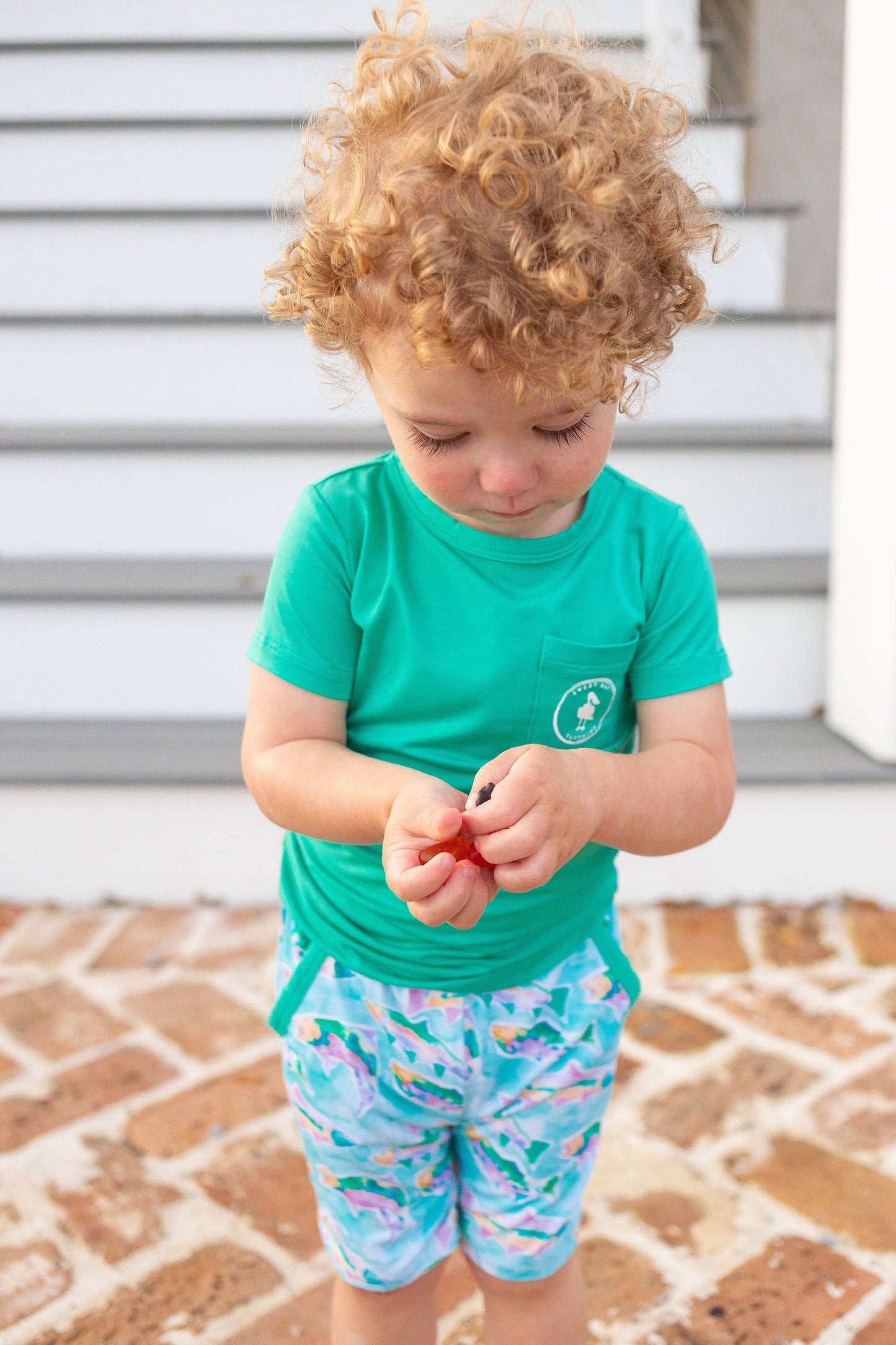 Green Pocket Logo T-Shirt - Sweet Bay Clothing