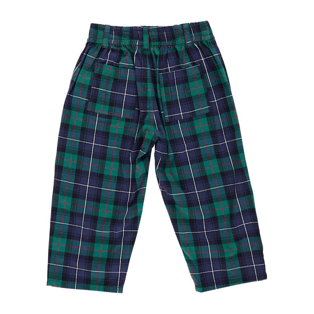 Green Tartan Boys Jackson Pant - Pink Chicken