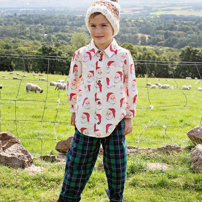 Green Tartan Boys Jackson Pant - Pink Chicken