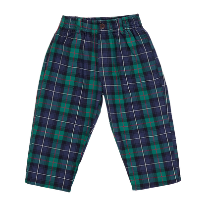 Green Tartan Boys Jackson Pant - Pink Chicken