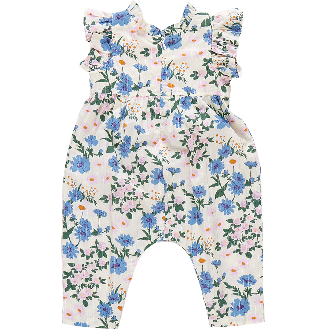 Baby Girls Jennifer Romper - Melon Daisy Floral