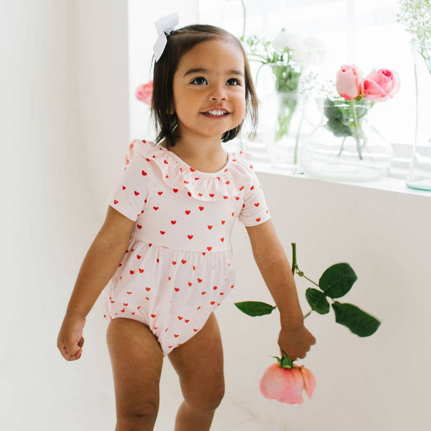 Harlow Romper in Sweetheart - Ollie Jay