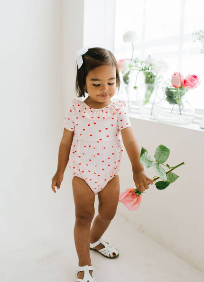 Harlow Romper in Sweetheart - Ollie Jay