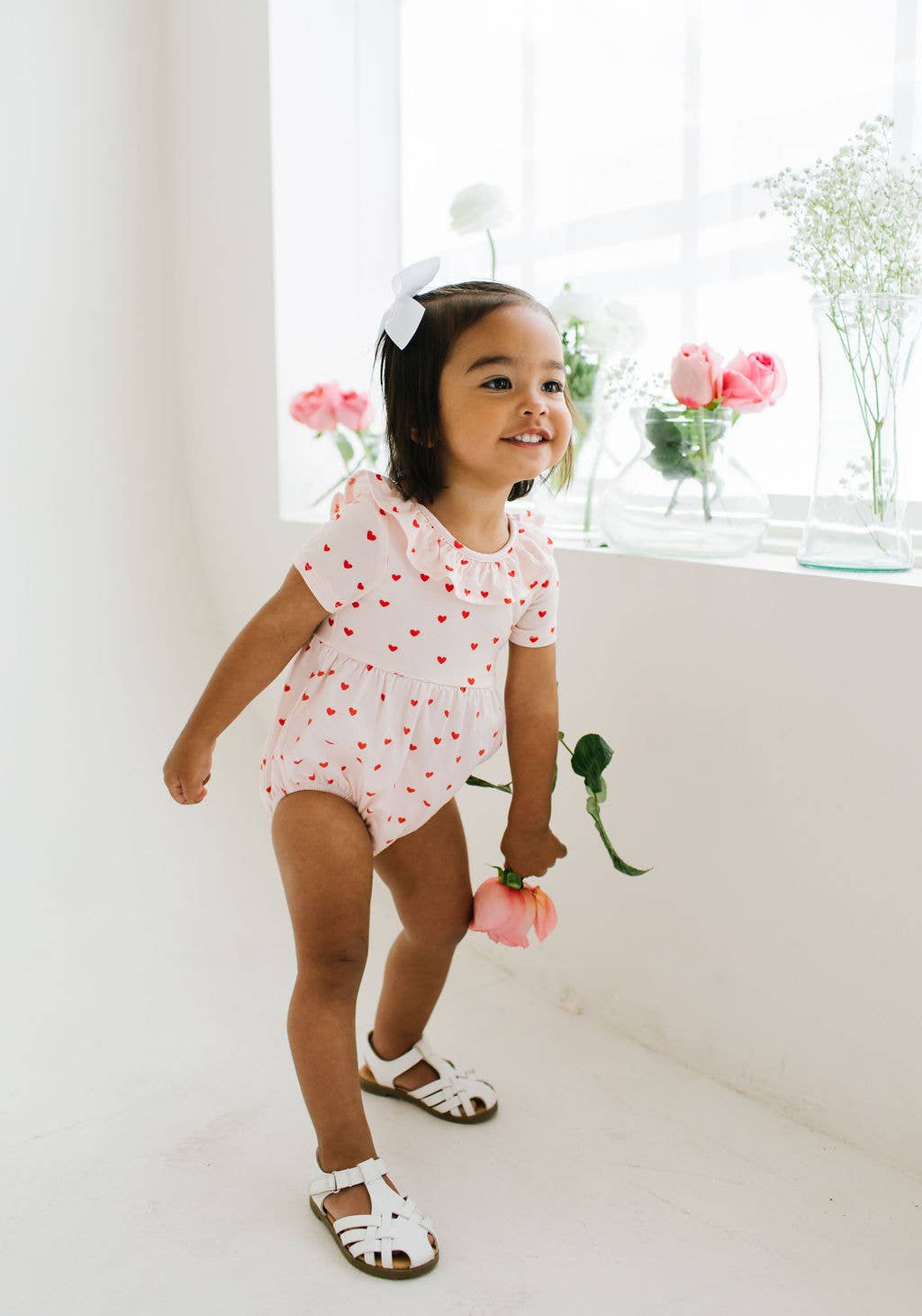 Harlow Romper in Sweetheart - Ollie Jay