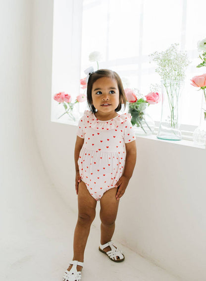 Harlow Romper in Sweetheart - Ollie Jay