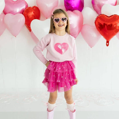 Heart Petal Girls Tutu Skirt - Sweet Wink