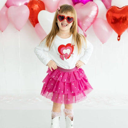 Heart Petal Girls Tutu Skirt - Sweet Wink