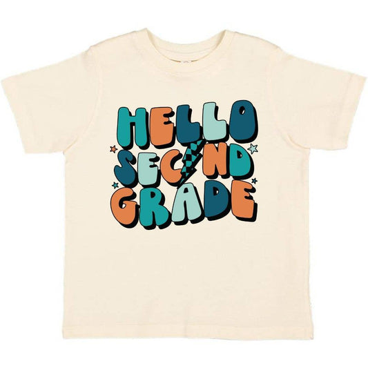 Hello Second Grade Short Sleeve Kids Shirt - Sweet Wink