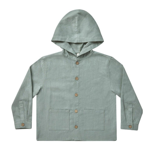 Hooded Overshirt | Aqua - Rylee + Cru