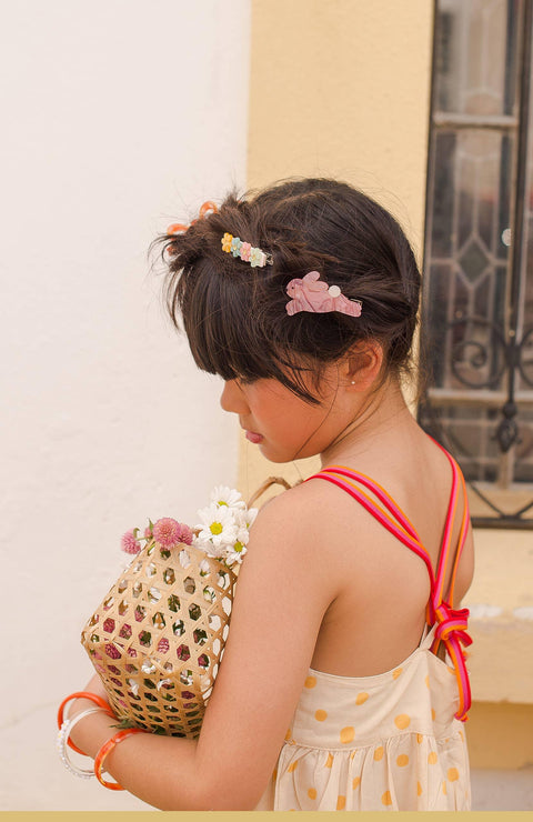 Hop Bunny Mint Easter Hair Clips Set - Lilies & Roses NY