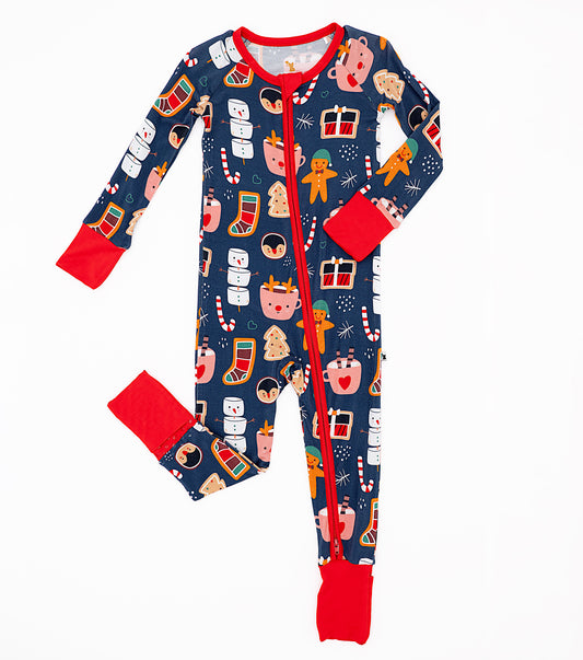 Hot (Cocoa) To Go Convertible Footie Pajama - Kiki + Lulu