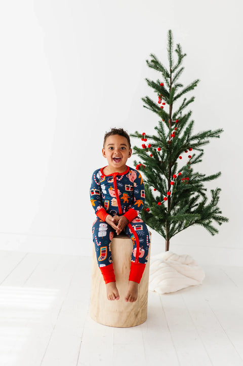 Hot (Cocoa) To Go Convertible Footie Pajama - Kiki + Lulu