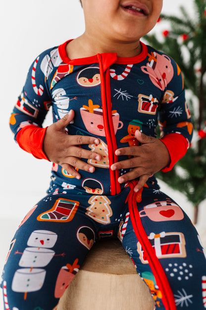 Hot (Cocoa) To Go Convertible Footie Pajama - Kiki + Lulu