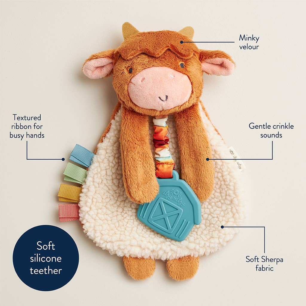 Itzy Friends Lovey™ Plush: Highland Cow - Itzy Ritzy