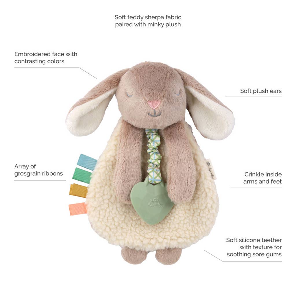 Itzy Friends Lovey™ Plush: Taupe Bunny - Itzy Ritzy