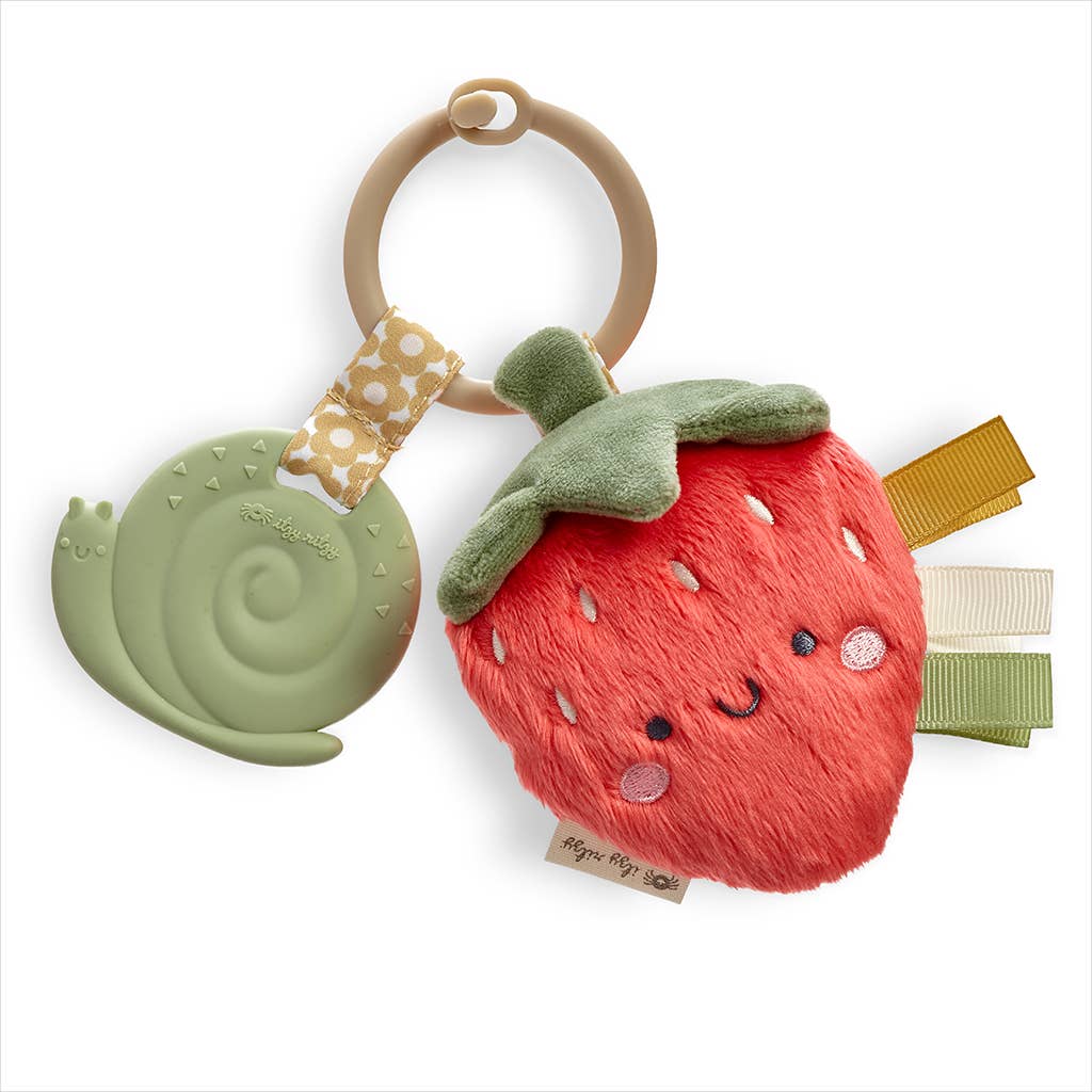 Itzy Pal™ Plush & Teether: Strawberry - Itzy Ritzy