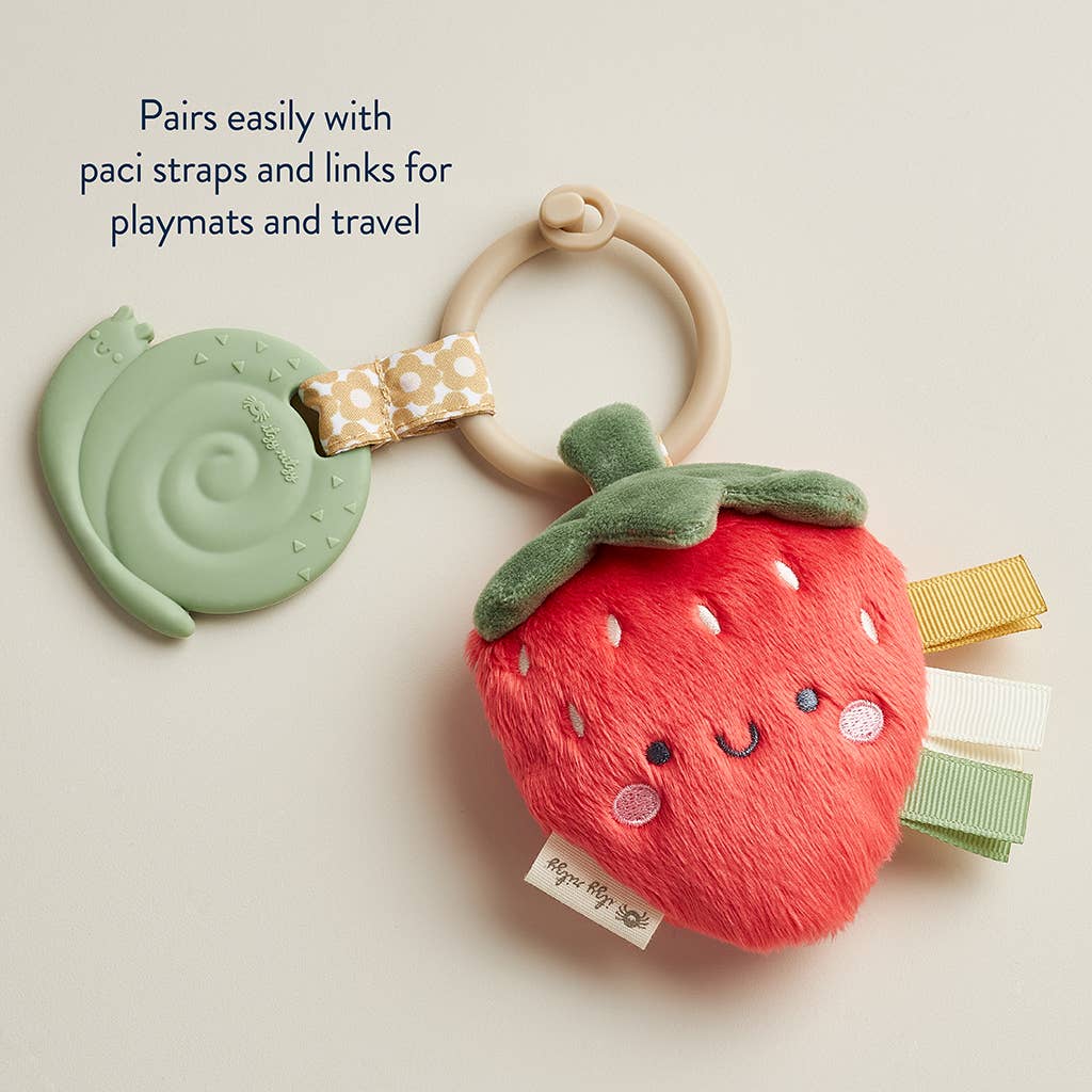 Itzy Pal™ Plush & Teether: Strawberry - Itzy Ritzy