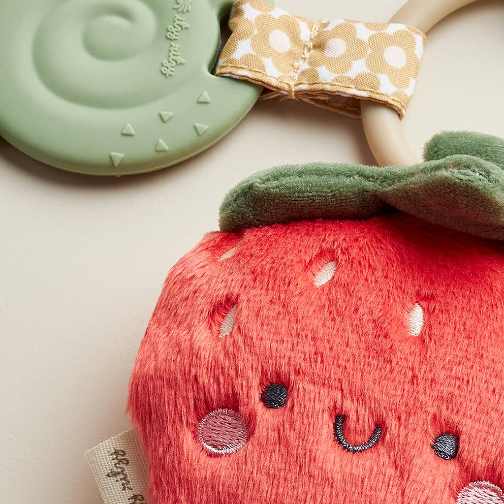 Itzy Pal™ Plush & Teether: Strawberry - Itzy Ritzy