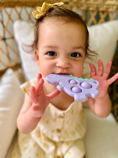 Itzy Pop Teether: Lilac Dinosaur - Itzy Ritzy