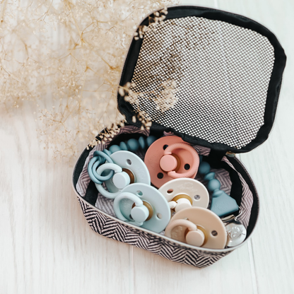 Itzy Soother™ Rubber Pacifier Set: Blossom + Rosewood - Itzy Ritzy