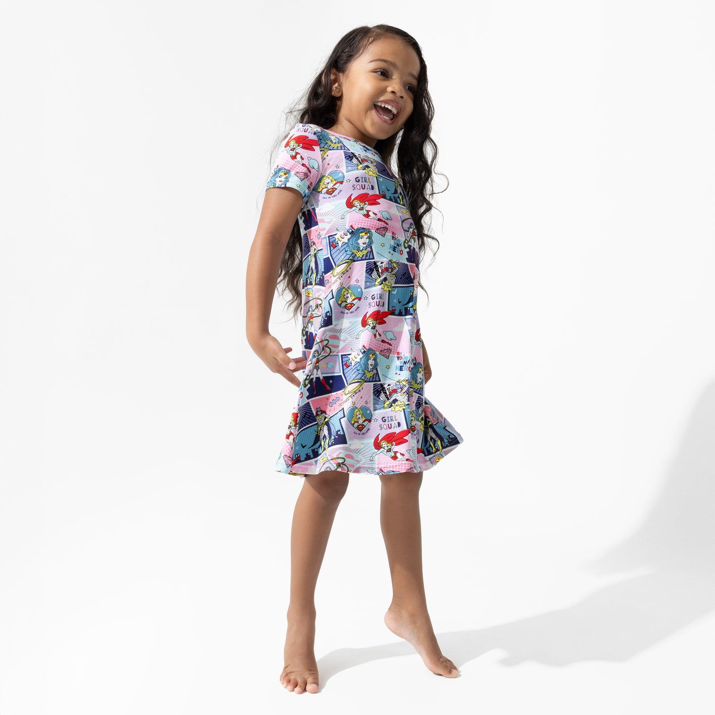 Justice League Heroines Bamboo Girls Dress - Bellabu Bear