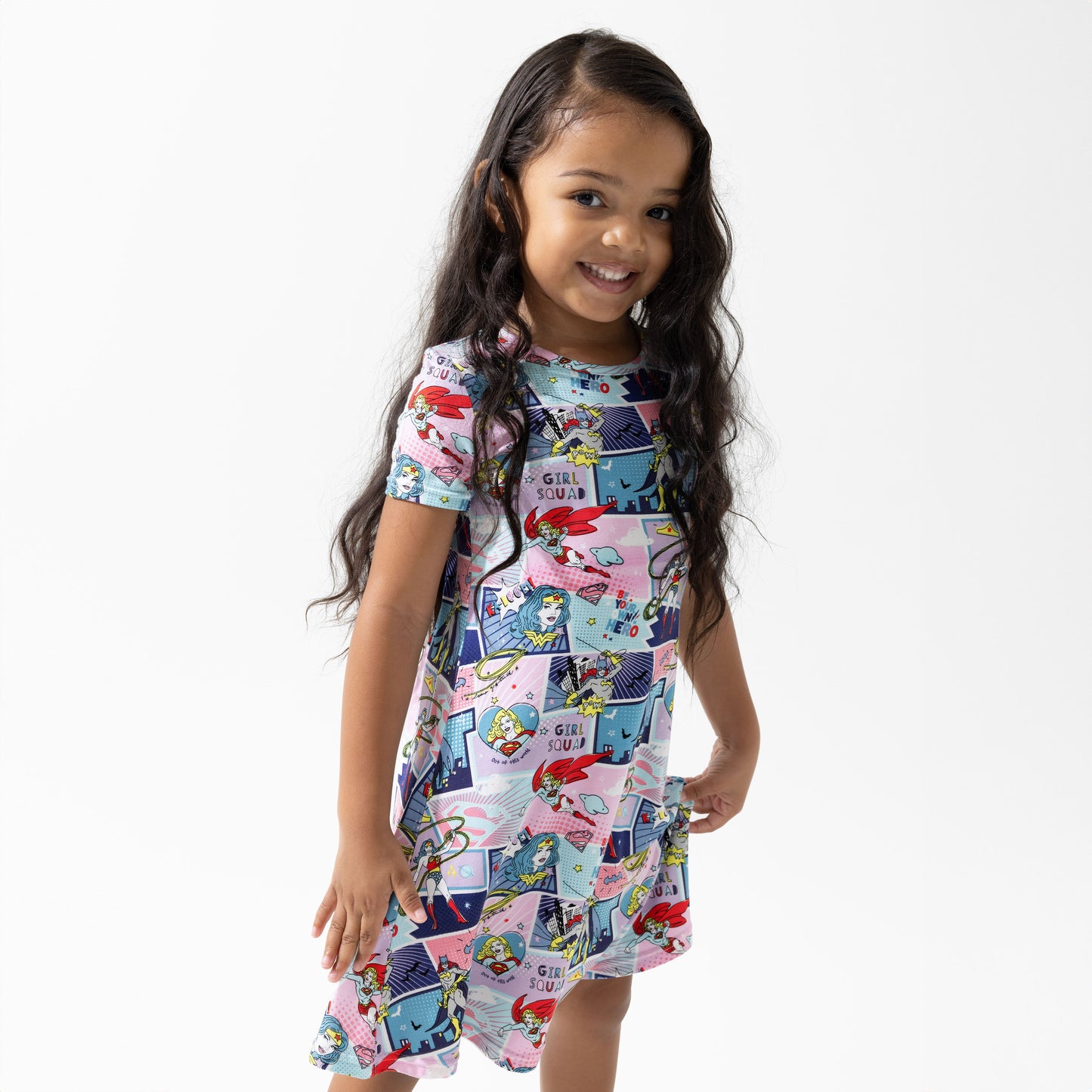 Justice League Heroines Bamboo Girls Dress - Bellabu Bear