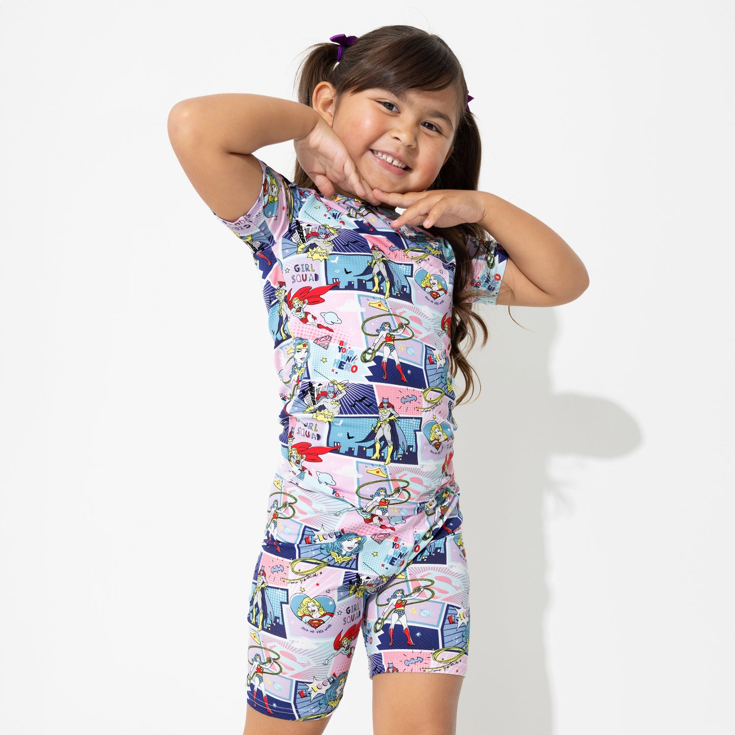 Justice League Heroines Kids Bamboo Short Set - Bellabu Bear