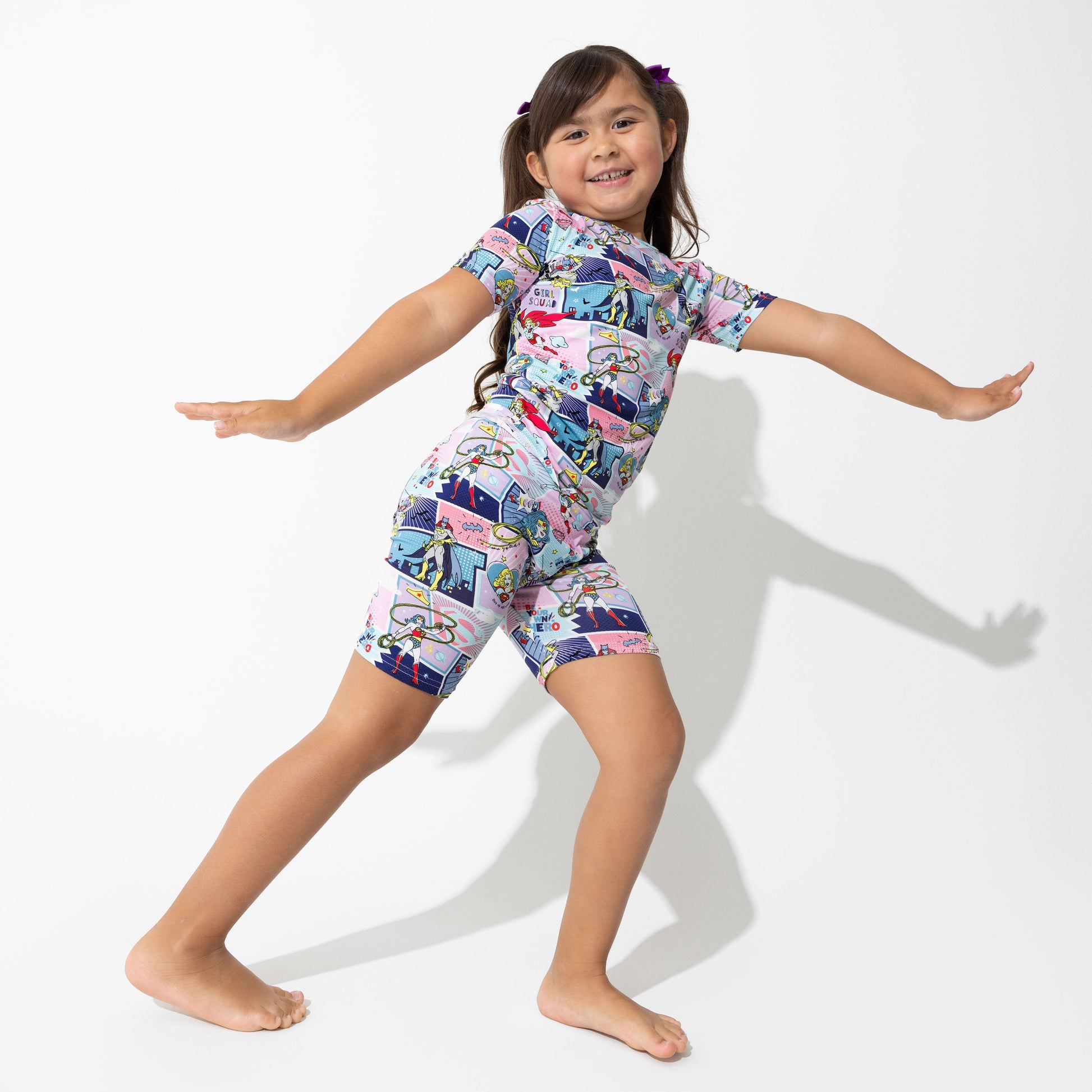 Justice League Heroines Kids Bamboo Short Set - Bellabu Bear