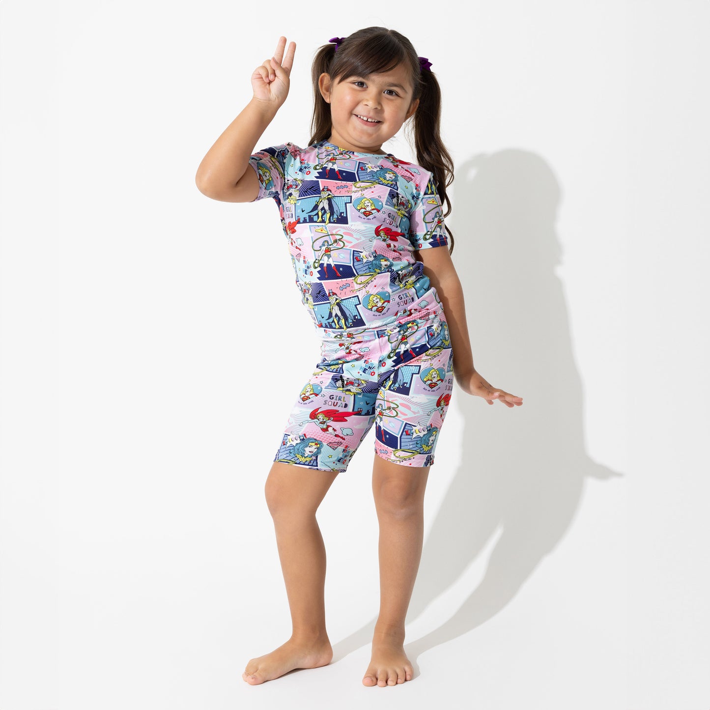 Justice League Heroines Kids Bamboo Short Set - Bellabu Bear