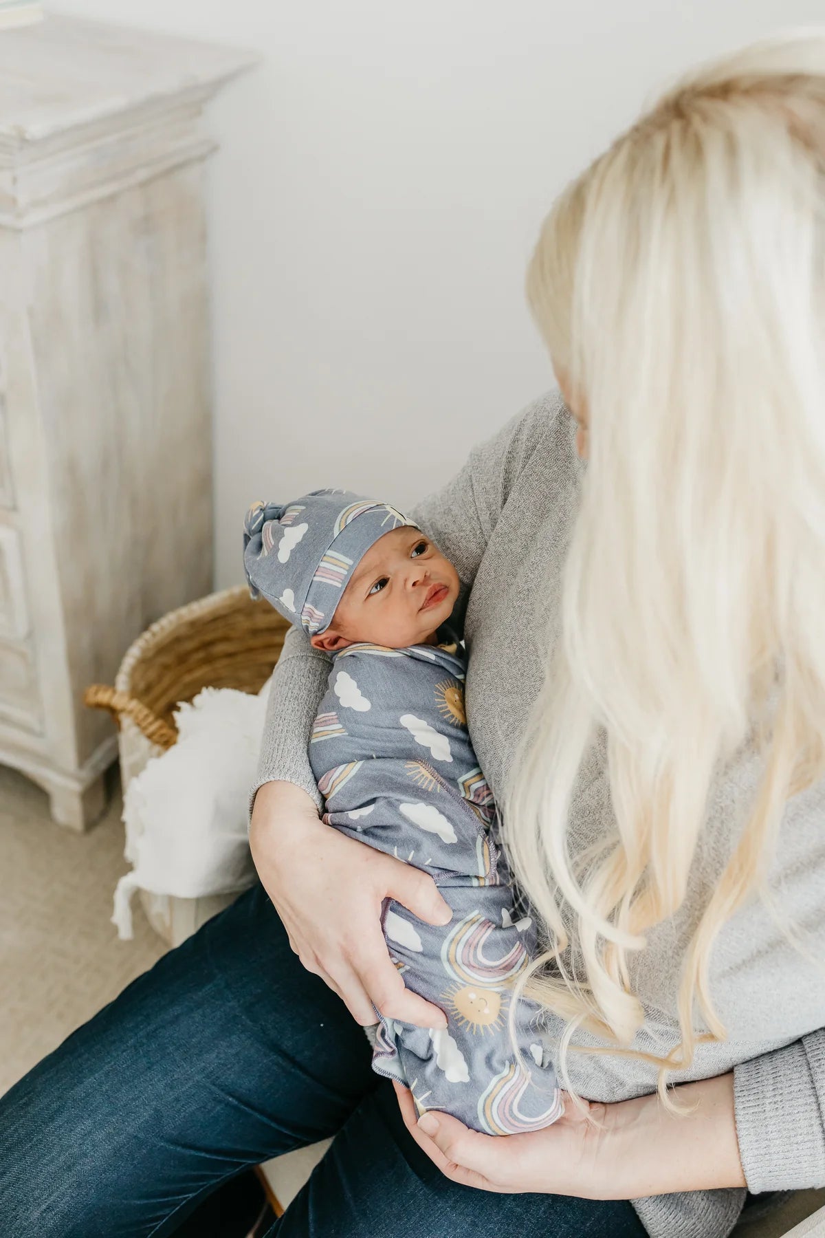 Knit Swaddle Blanket - Hope - Copper Pearl