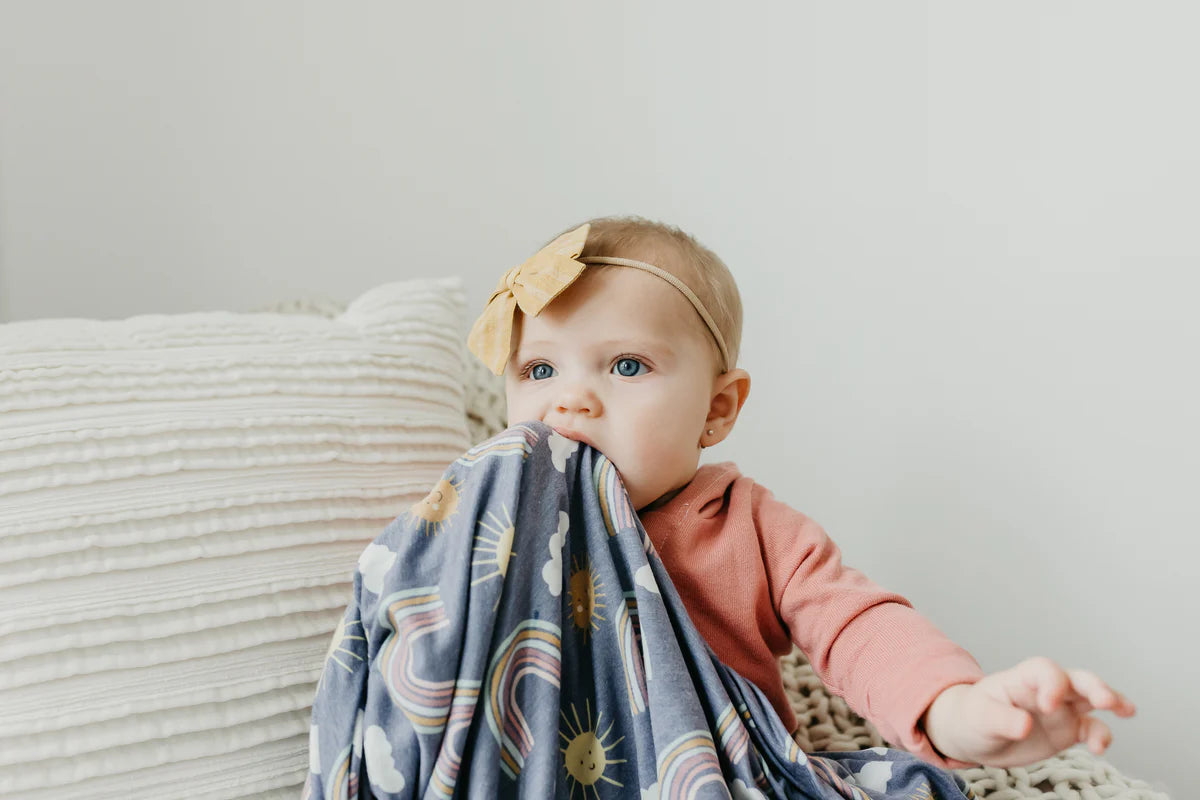 Knit Swaddle Blanket - Hope - Copper Pearl