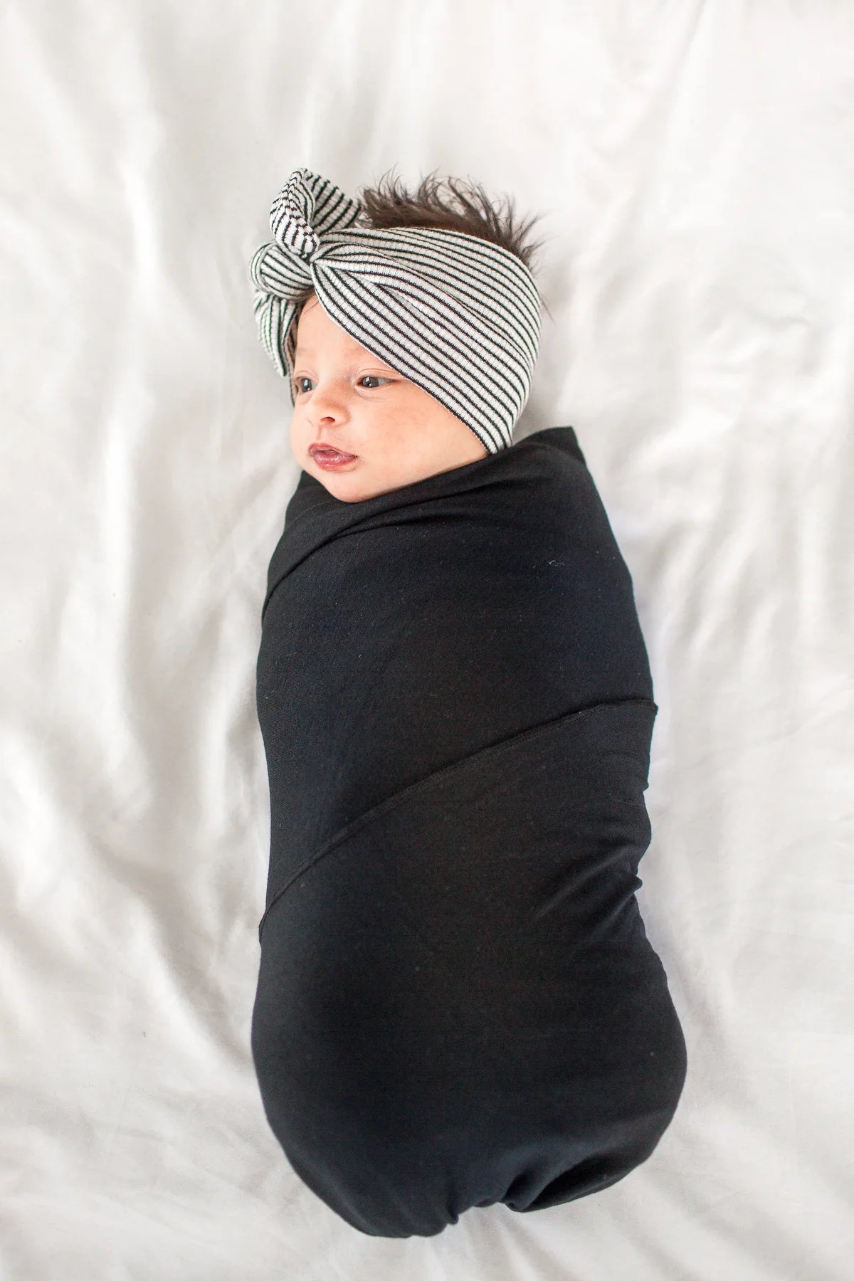 Knit Swaddle Blanket - Midnight - Copper Pearl