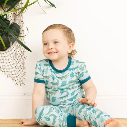 Later Alligator Kids Bamboo Pajama Set - Emerson and Friends