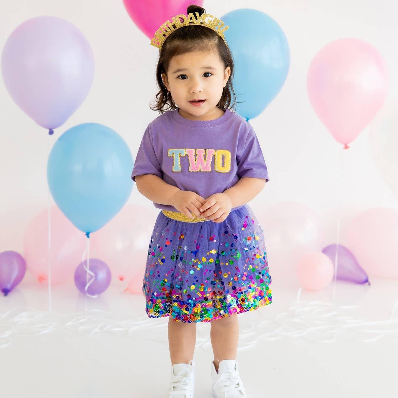 Lavender Confetti Tutu Skirt - Sweet Wink