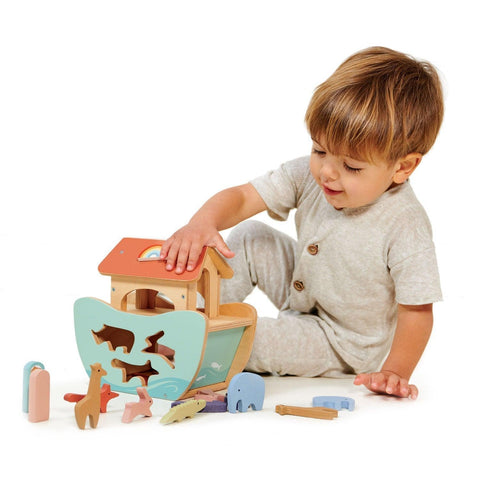 Little Noah's Ark Wooden Toy Boat
