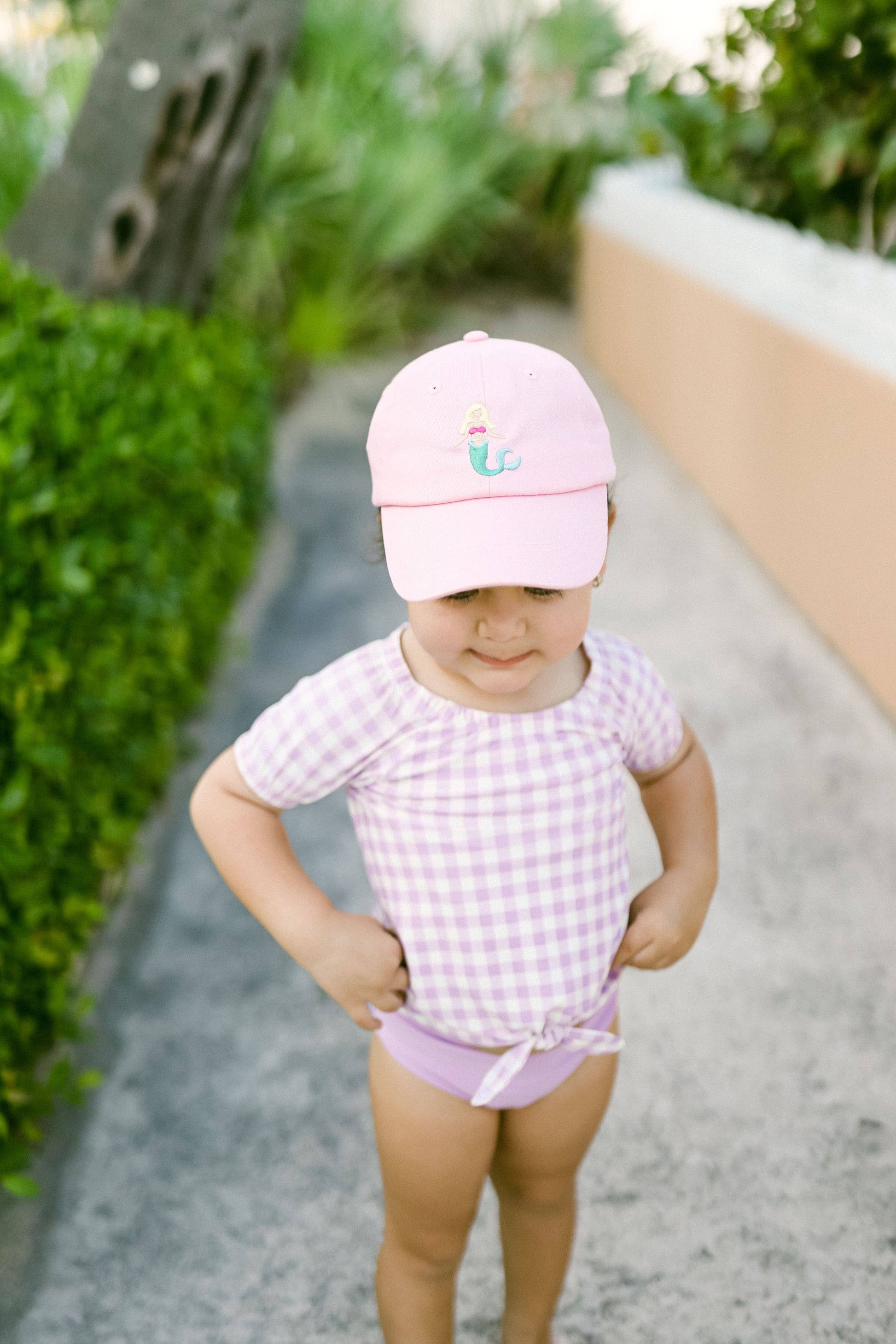 Mermaid Bow Baseball Hat - Bits & Bows