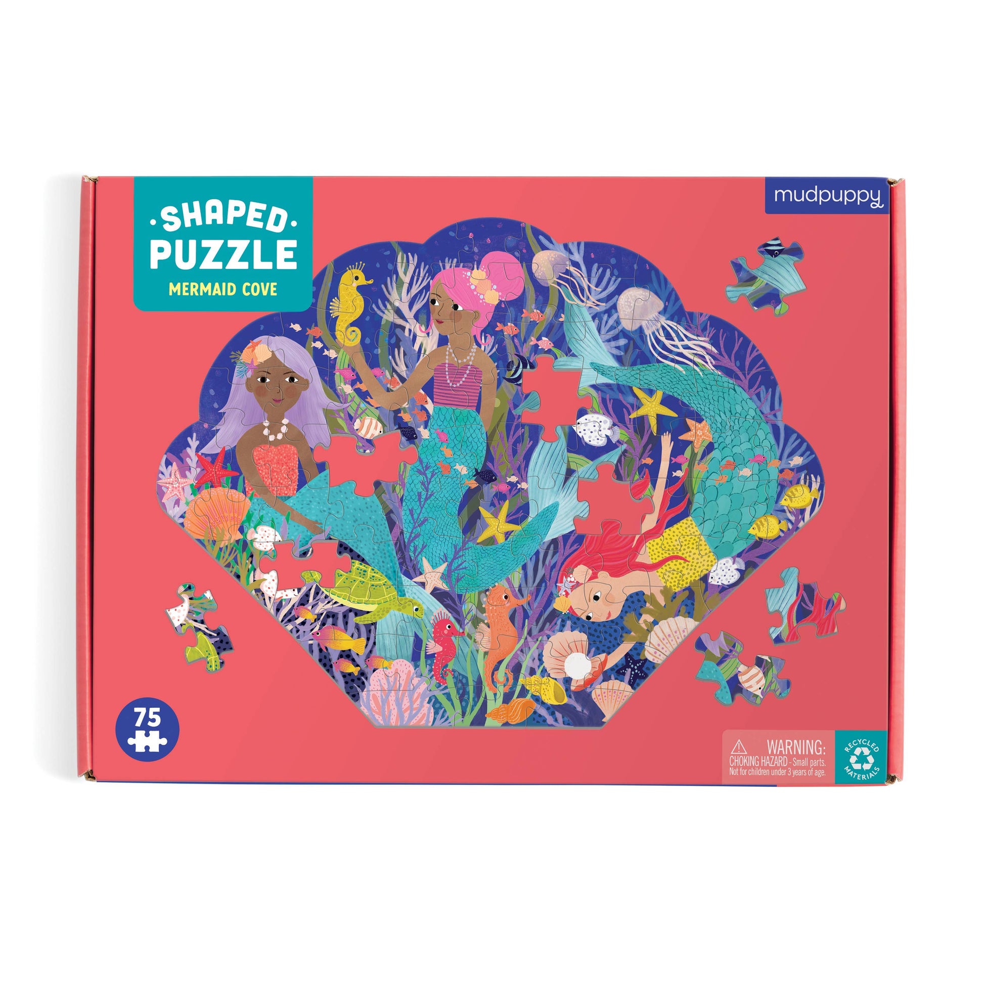 Mermaid Cove 75 Piece Shaped Scene puzzle - Mudpuppy