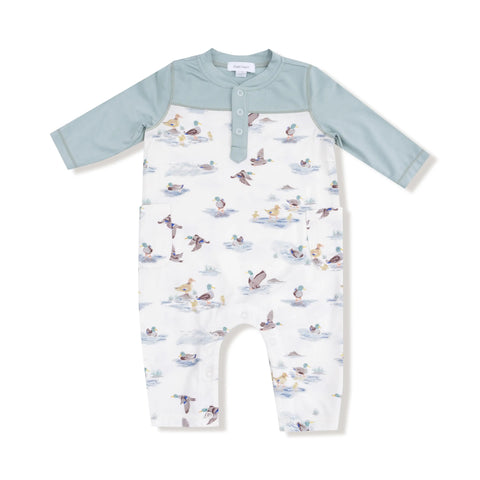 Long Sleeve Romper - Migrating Mallards