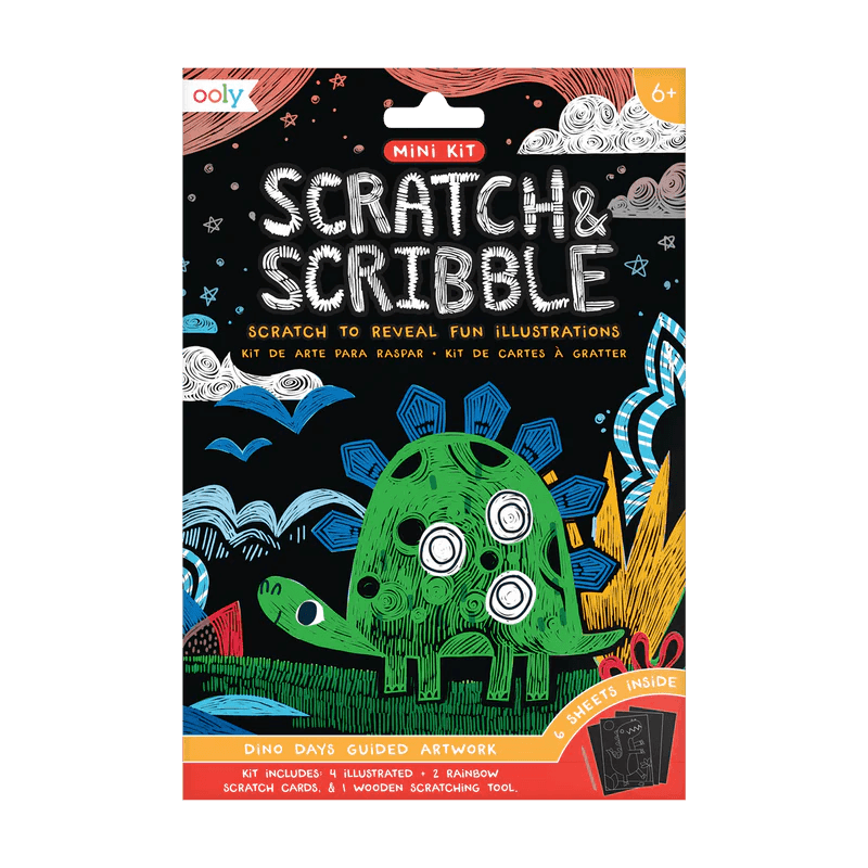 Mini Scratch & Scribble Art Kit (Dino Days) - OOLY