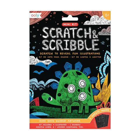 Mini Scratch & Scribble Art Kit (Dino Days) - OOLY
