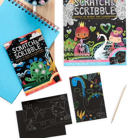 Mini Scratch & Scribble Art Kit (Dino Days) - OOLY