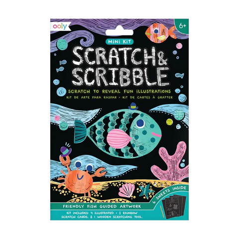 Mini Scratch & Scribble Art Kit (Friendly Fish) - OOLY